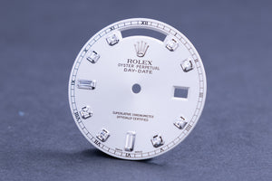 Rolex Day-Date Silver Diamond Dial ( Small Scratch ) for 118239 FCD20270