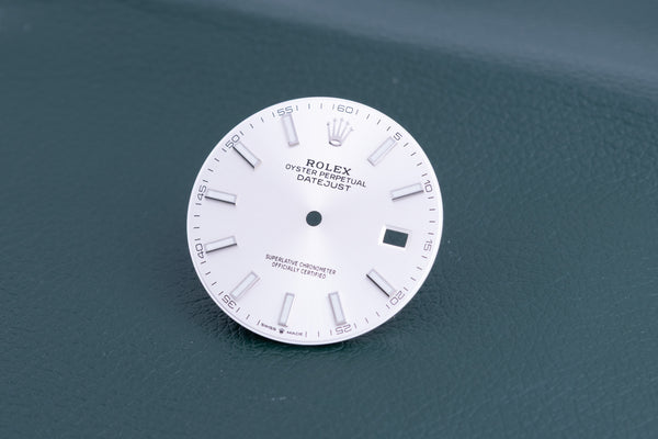 Load image into Gallery viewer, Rolex Silver Index marker Dial for model 126300 - 126334 FCD24741
