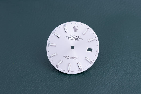 Load image into Gallery viewer, Rolex Silver Index marker Dial for model 126300 - 126334 FCD24745
