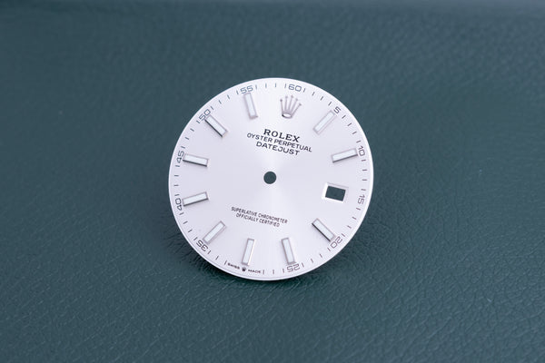 Load image into Gallery viewer, Rolex Silver Index marker Dial for model 126300 - 126334 FCD24770
