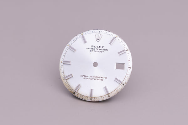 Load image into Gallery viewer, Rolex Datejust Silver " Wide Boy" dial for model 1601 FCD13168
