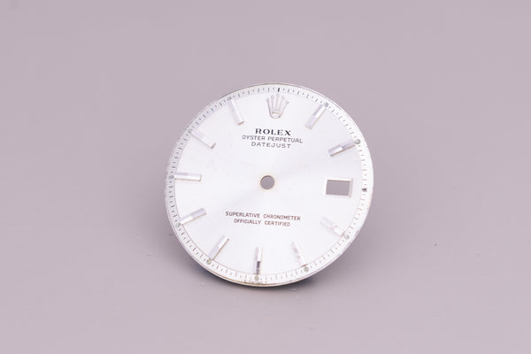 Load image into Gallery viewer, Rolex Mens Datejust Silver Stick Dial for 1601 - 1603 FCD14883
