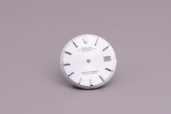 Load image into Gallery viewer, Rolex Mens Datejust silver Stick Dial fat 6 and 9 for 1601 - 1603 FCD14971
