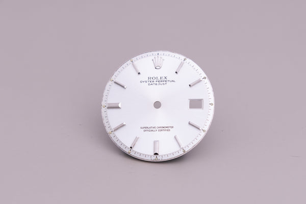 Load image into Gallery viewer, Rolex Mens Datejust silver Stick Dial fat 6 and 9 for 1601 - 1603 FCD15161
