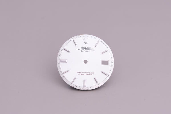 Load image into Gallery viewer, Rolex Mens Datejust silver Stick Dial fat 6 and 9 for 1601 - 1603 FCD15165
