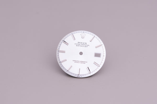 Load image into Gallery viewer, Rolex Mens Datejust Silver Stick Dial for 1601 - 1603 FCD15177
