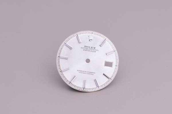 Load image into Gallery viewer, Rolex Mens Datejust Silver Stick Dial for 1601 - 1603 FCD15181
