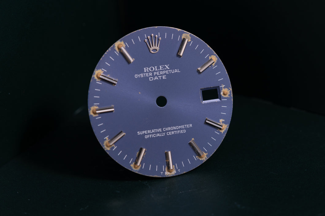 Rolex Blue Stick Date dial w/ hour and minute hand some wear for model 1500 - 1501 FCD17393