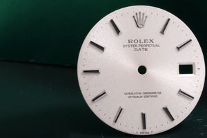 Rolex Date Silver stick dial some spotting  w/ hands for model 1500 FCD17568