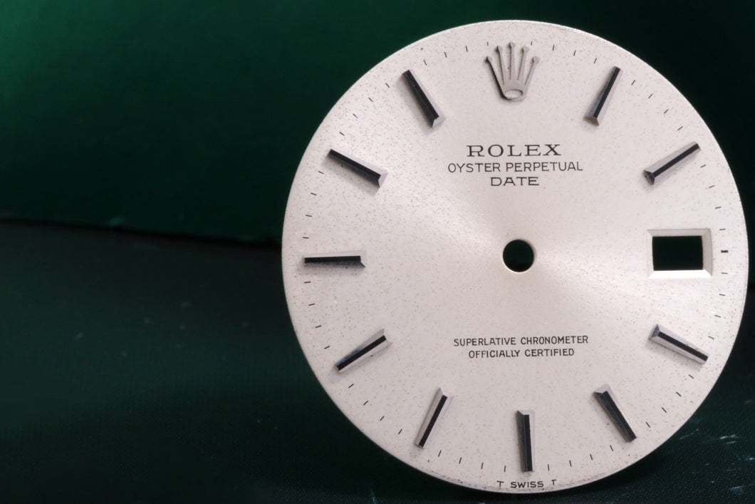 Rolex Date Silver stick dial some spotting  w/ hands for model 1500 FCD17568