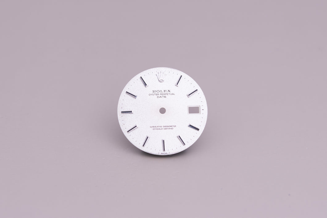 Rolex Date Silver stick dial some spotting  w/ hands for model 1500 FCD17568