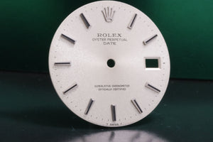 Rolex Date Silver stick dial some spotting  w/ hands for model 1500 FCD17568