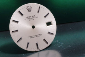 Rolex Date Silver stick dial some spotting  w/ hands for model 1500 FCD17568