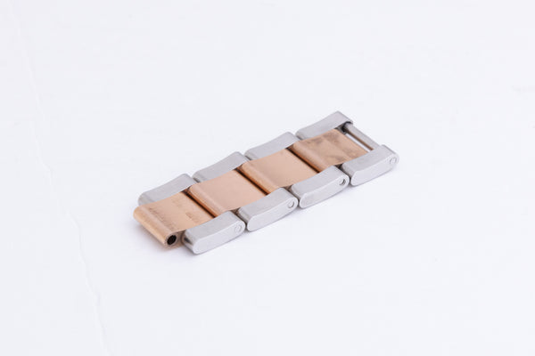 Load image into Gallery viewer, Rolex 18k Rose / Steel Oyster Links (1) FCD19295
