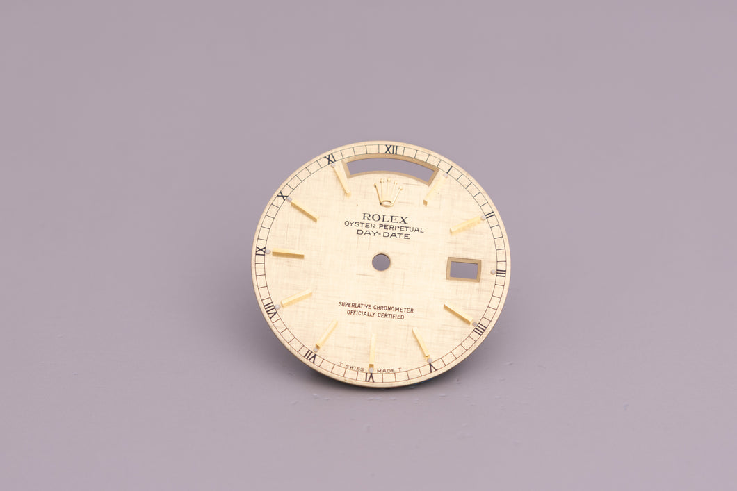 Rolex Day-Date Champagne Linen stick dial for model 18078 - 18038 FCD19497