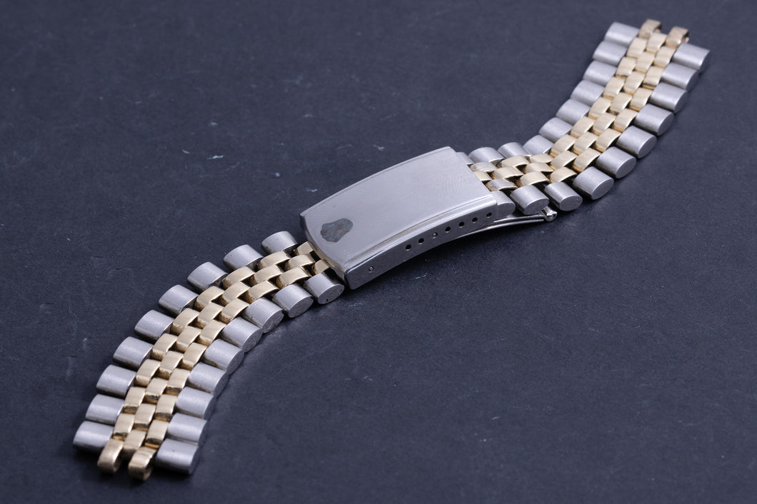 Rolex Stainless Steel and Gold 20mm oval link Jubilee Bracelet 14k U.S.A. FCD19592