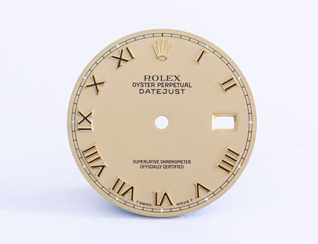 Rolex datejust Champagne Linen dial some Damage for 16233 FCD20942