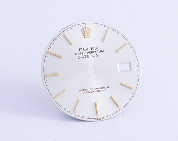 Load image into Gallery viewer, Rolex Datejust Silver stick dial for model 16013 - 16233 FCD21624
