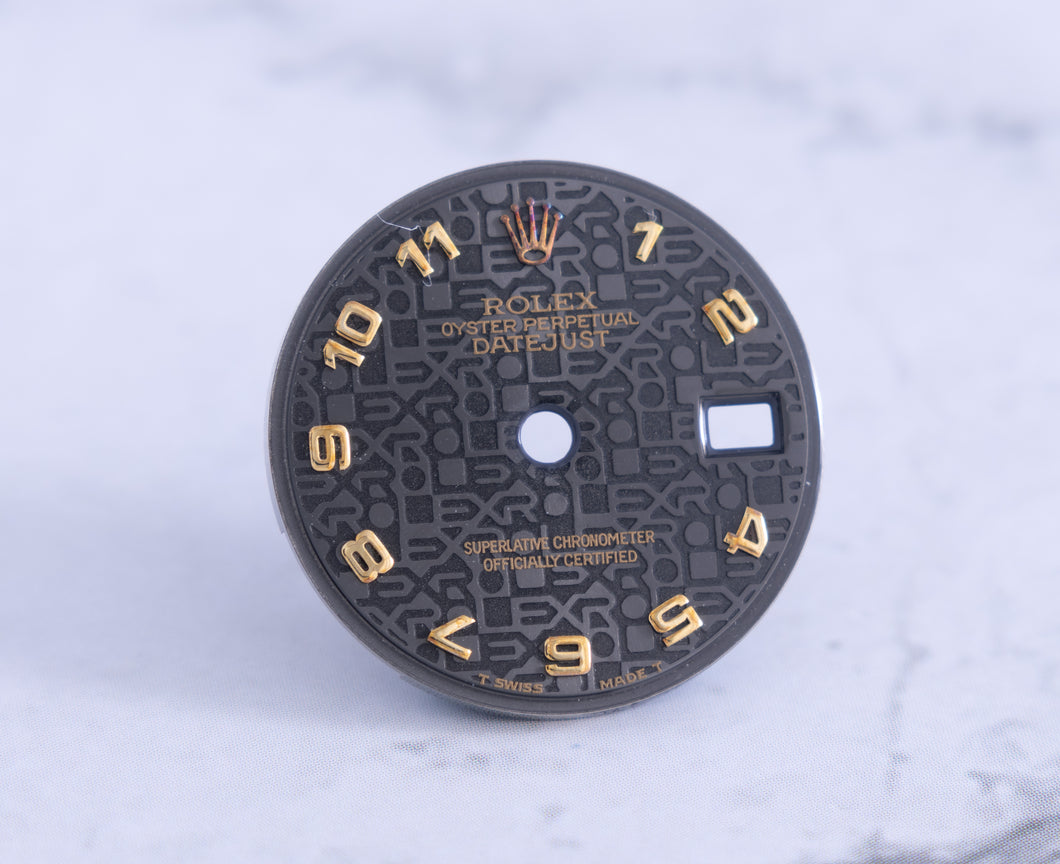 Rolex Ladies Datejust Charcoal Jubilee Arabic Dial for 69173-69178 FCD21702