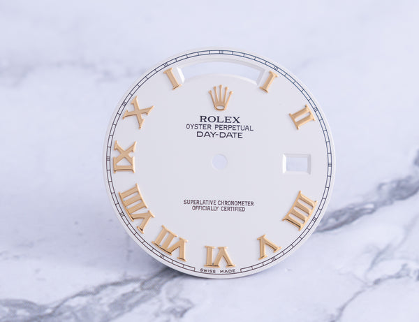 Load image into Gallery viewer, Rolex Day-Date II RG Cream Roman dial for model 218235 FCD21865
