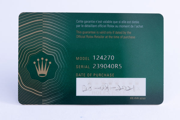 Load image into Gallery viewer, Rolex Explorer 1 Case Bezel Engraved W Warranty Card and White Tag FCD21898
