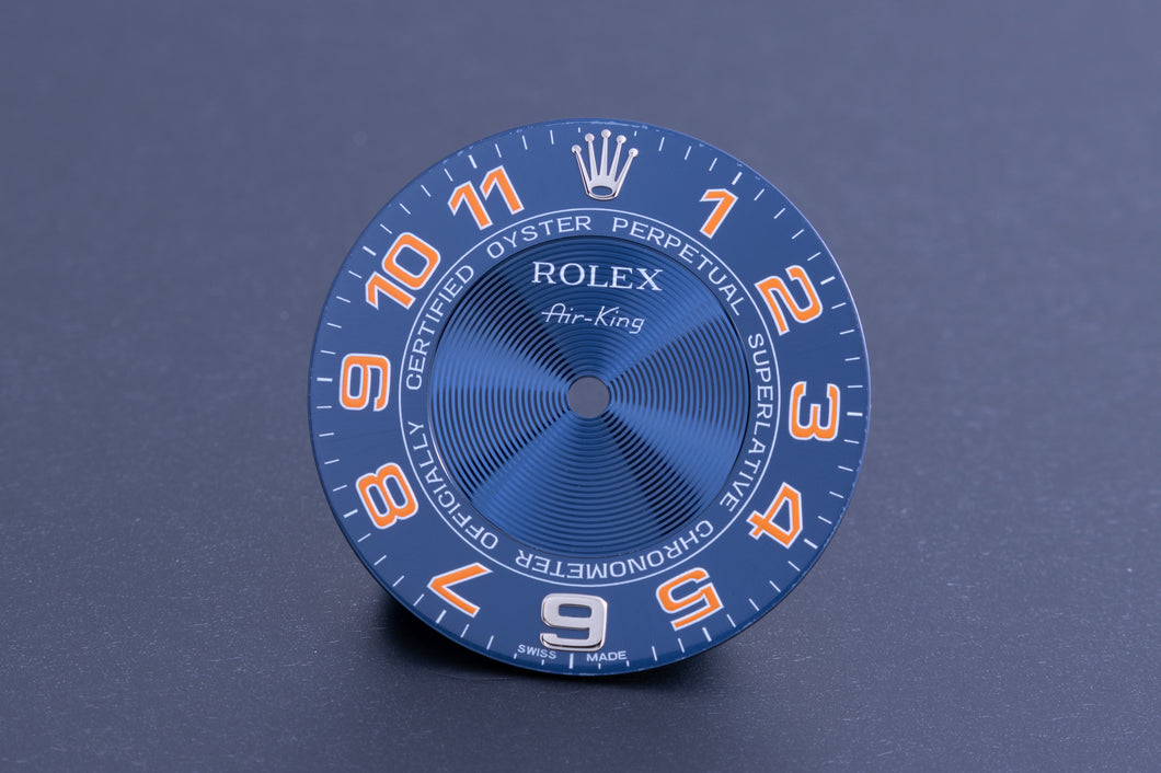 Rolex Blue Airking Dial w/ Orange markers for 114200 FCD22023