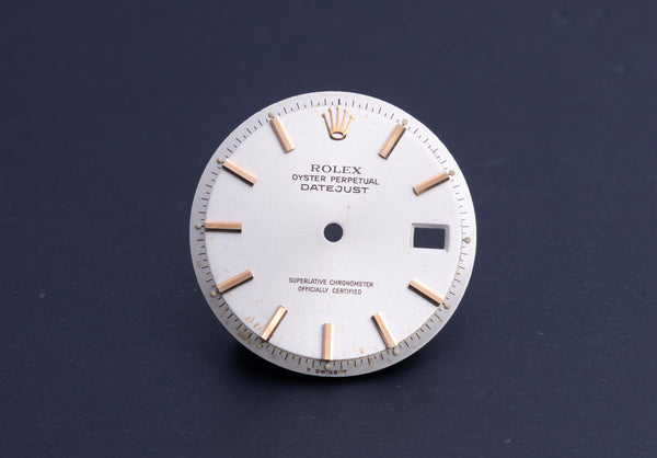 Load image into Gallery viewer, Rolex NQ Datejust ROSE GOLD Silver Stick Dial for 1601 FCD22176
