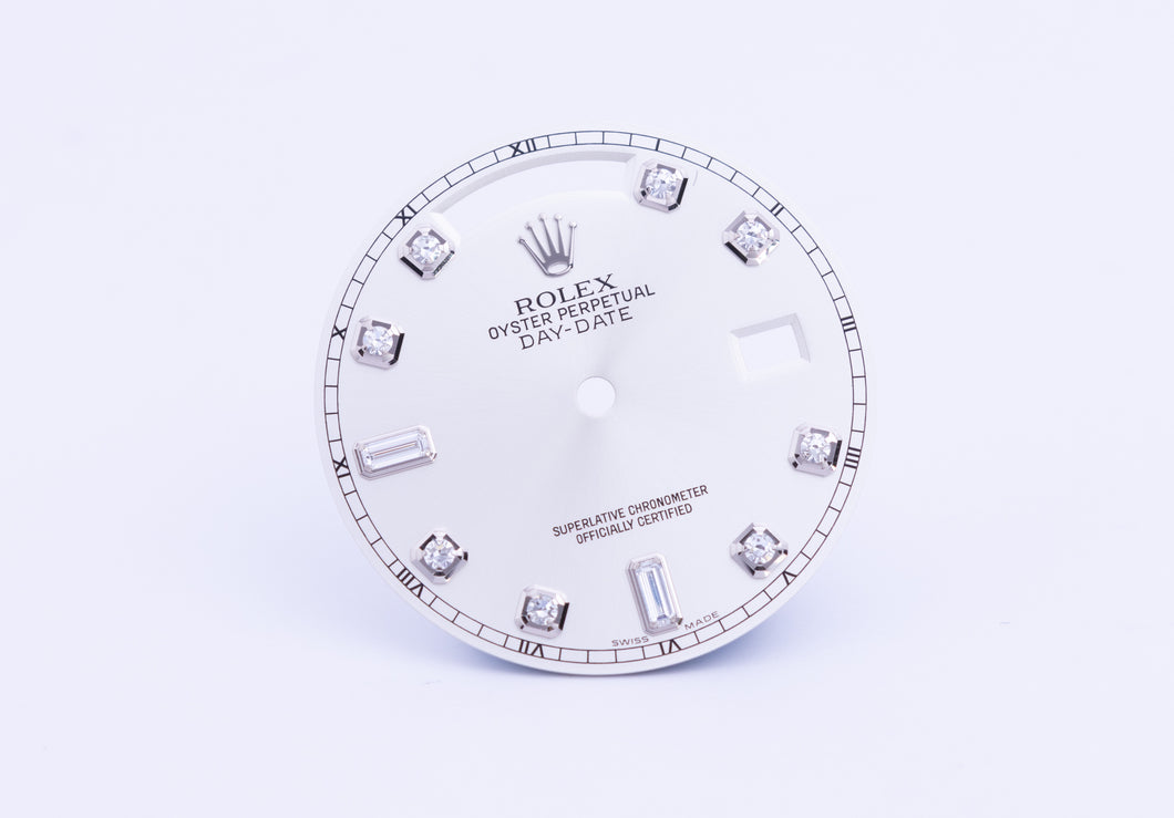Rolex Day-Date Silver 8+2 Diamond dial for model 118239 FCD22259