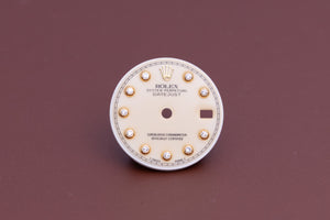 Rolex Ladies Datejust Cream Lacquer Bezel Set Diamond Dial for 69178 FCD23548