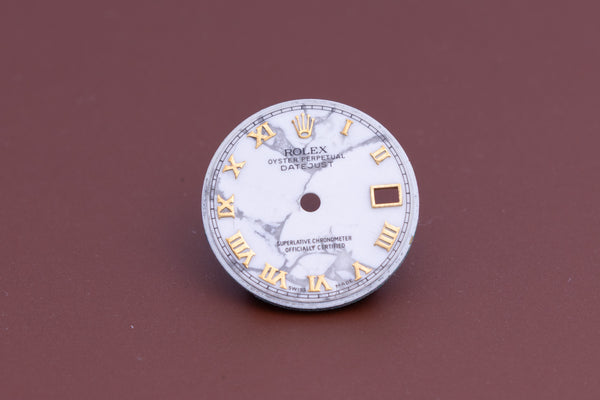 Load image into Gallery viewer, Rolex Ladies Datejust Howlite Roman Stone Dial for 69178 - 79178 FCD23549
