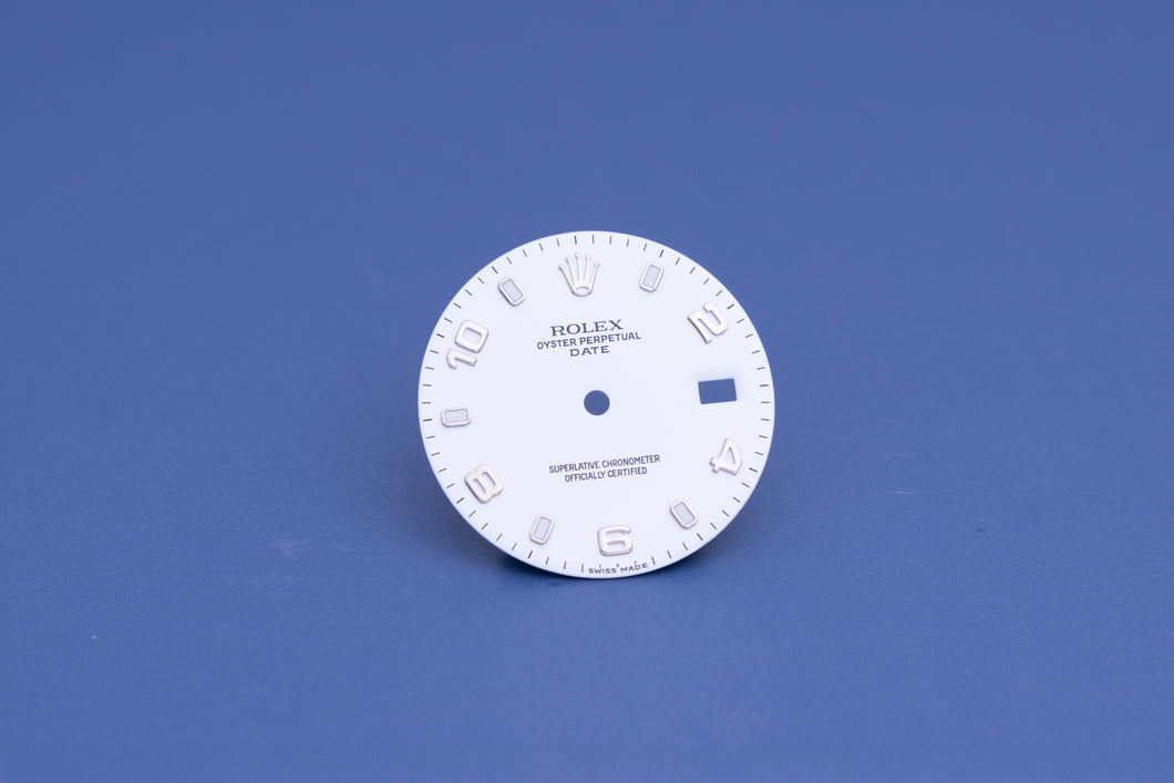Rolex date White Arabic Dial w/ hands for model 15200 FCD23623