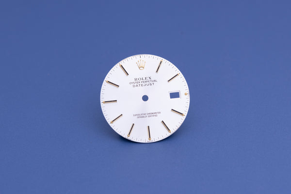 Load image into Gallery viewer, Rolex Datejust Silver stick dial for model 16233 FCD23624
