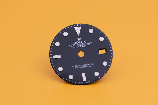 Load image into Gallery viewer, Rolex Explorer II Black Swiss Made Dial for 16570 - 16550 FCD23725
