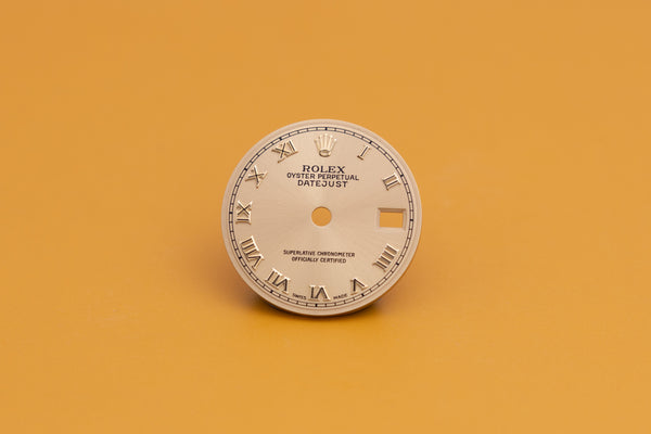 Load image into Gallery viewer, Rolex Datejust Champagne Roman dial for model 69173 FCD23907
