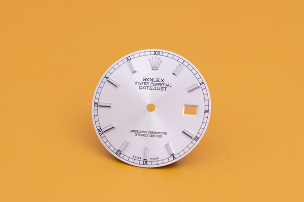 Load image into Gallery viewer, Rolex Mens Silver Lumi Index dial for model 116234 116200 FCD23992
