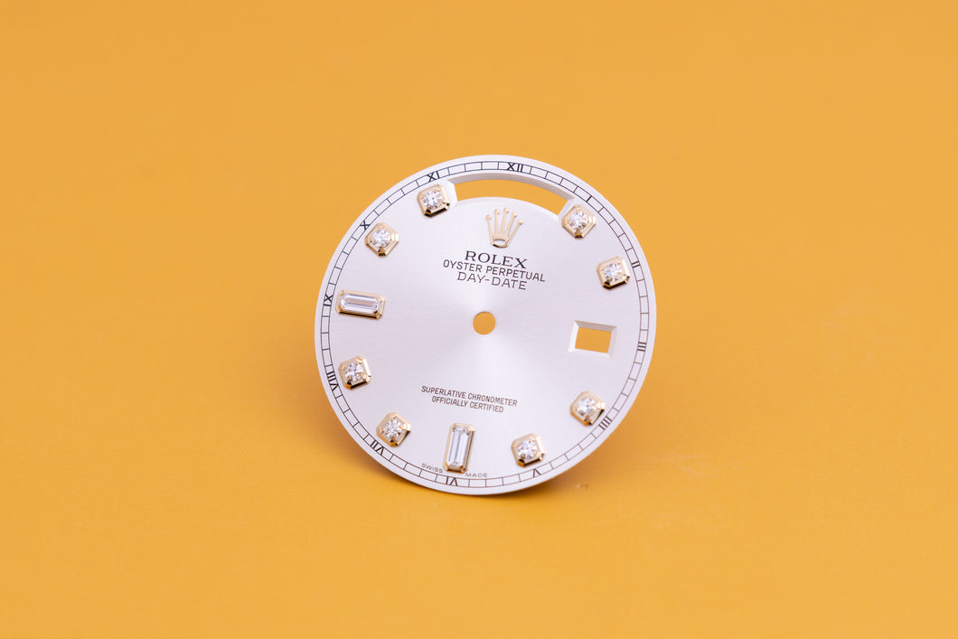 Rolex Day-Date Silver 8 + 2 Diamond dial for model 118238 FCD23995