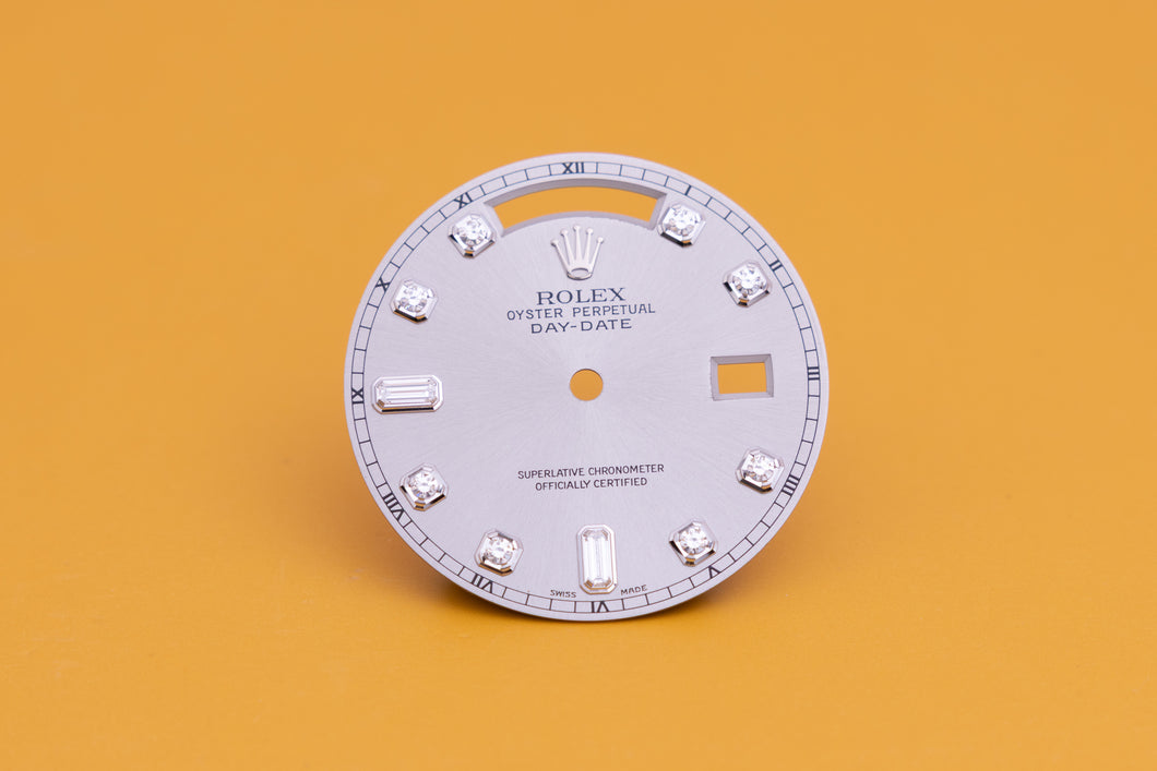 Rolex Day-Date Silver 8 + 2 Diamond dial for model 118239 FCD23997