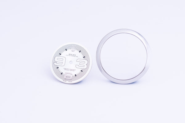 Load image into Gallery viewer, Rolex Midsize Silver Arabic dial and Bezel for 177200 FCD24121
