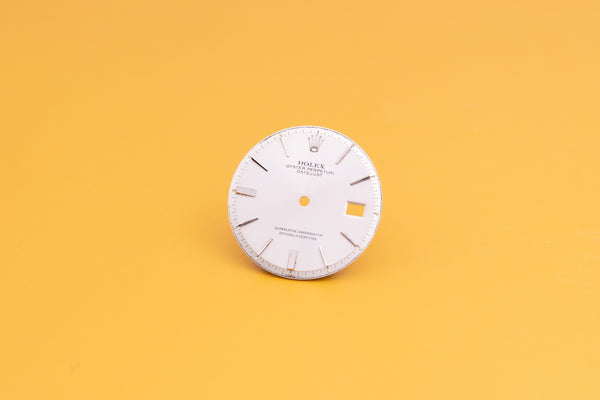 Load image into Gallery viewer, Rolex Datejust Silver WIDE 6-9 Stick dial for model 1601 FCD24283
