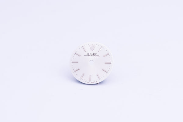 Load image into Gallery viewer, Rolex Oyster Perpetual silver stick dial for model 67180 FCD24390
