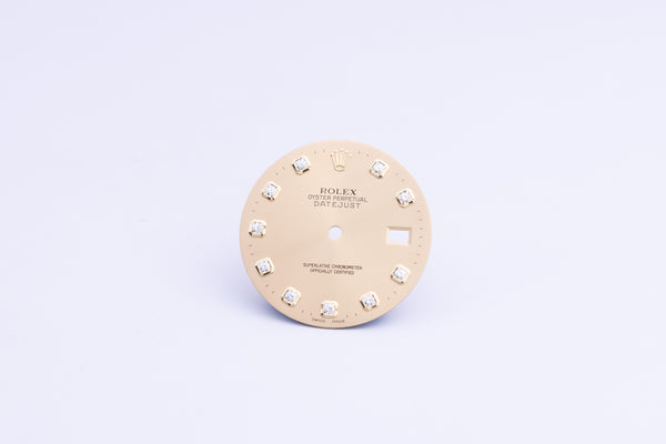 Load image into Gallery viewer, Rolex Mens Champagne New Style Diamond Dial for model 16233 - 116233 FCD24476
