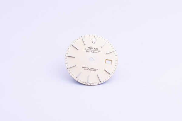 Load image into Gallery viewer, Rolex Datejust Faded Silver Stick marker dial for model 16014 FCD24510
