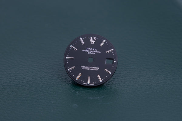 Load image into Gallery viewer, Rolex Date Black stick marker dial for model 69160 FCD24585
