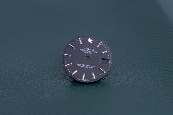 Load image into Gallery viewer, Rolex Date Black stick marker dial for model 69160 FCD24586
