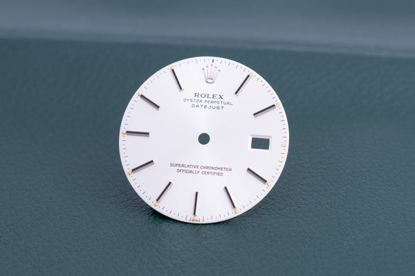 Load image into Gallery viewer, Rolex Datejust Silver stick Dial for model 16014 - 16030 FCD24859
