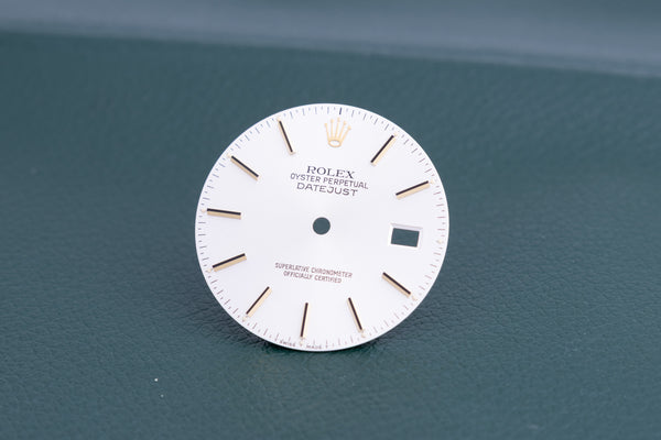 Load image into Gallery viewer, Rolex Mens Silver Black Lacquer Stick Dial for model 16013 - 16233 FCD24867
