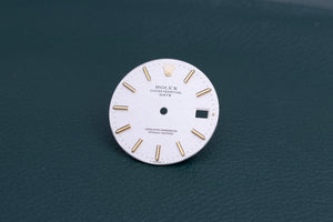 Rolex Silver Mosaic Brick Date dial for model 1500 - 1501 NO DIAL FEET FCD24972