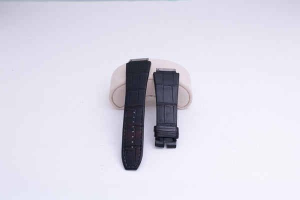 Load image into Gallery viewer, Richard Mille Original Watch Band Strap Croc. Leather Black FCD25056
