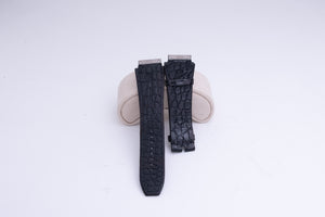 Richard Mille Original Watch Band Strap Croc. Leather Black FCD25056