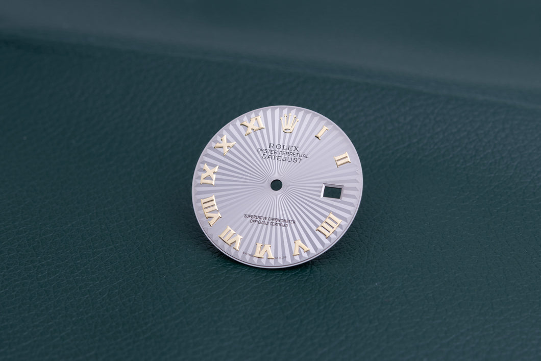 Rolex Mens Silver Sunburst Roman dial for model 116233 FCD25105